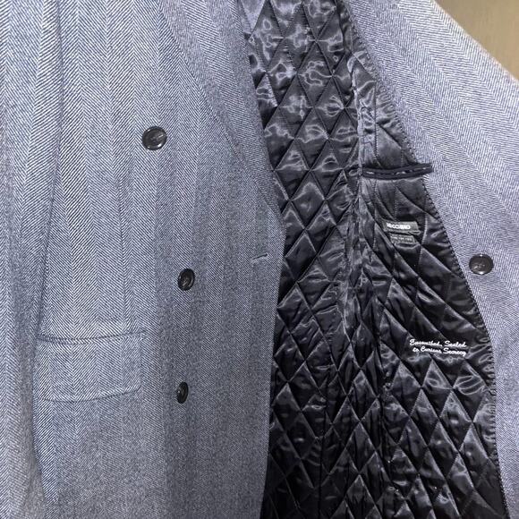 Indochino Double Breasted Overcoat Grey/Black 36R - Picture 3 of 6